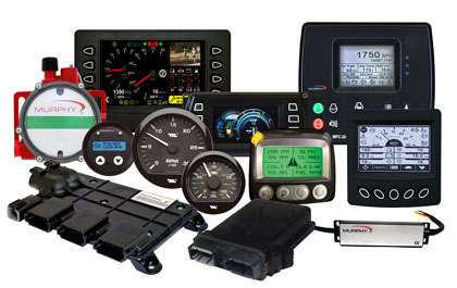 Click to enlarge - Murphy engine instruments and controls